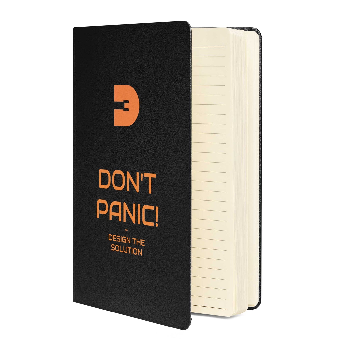 Don't Panic - Black (Hardcover bound notebook)