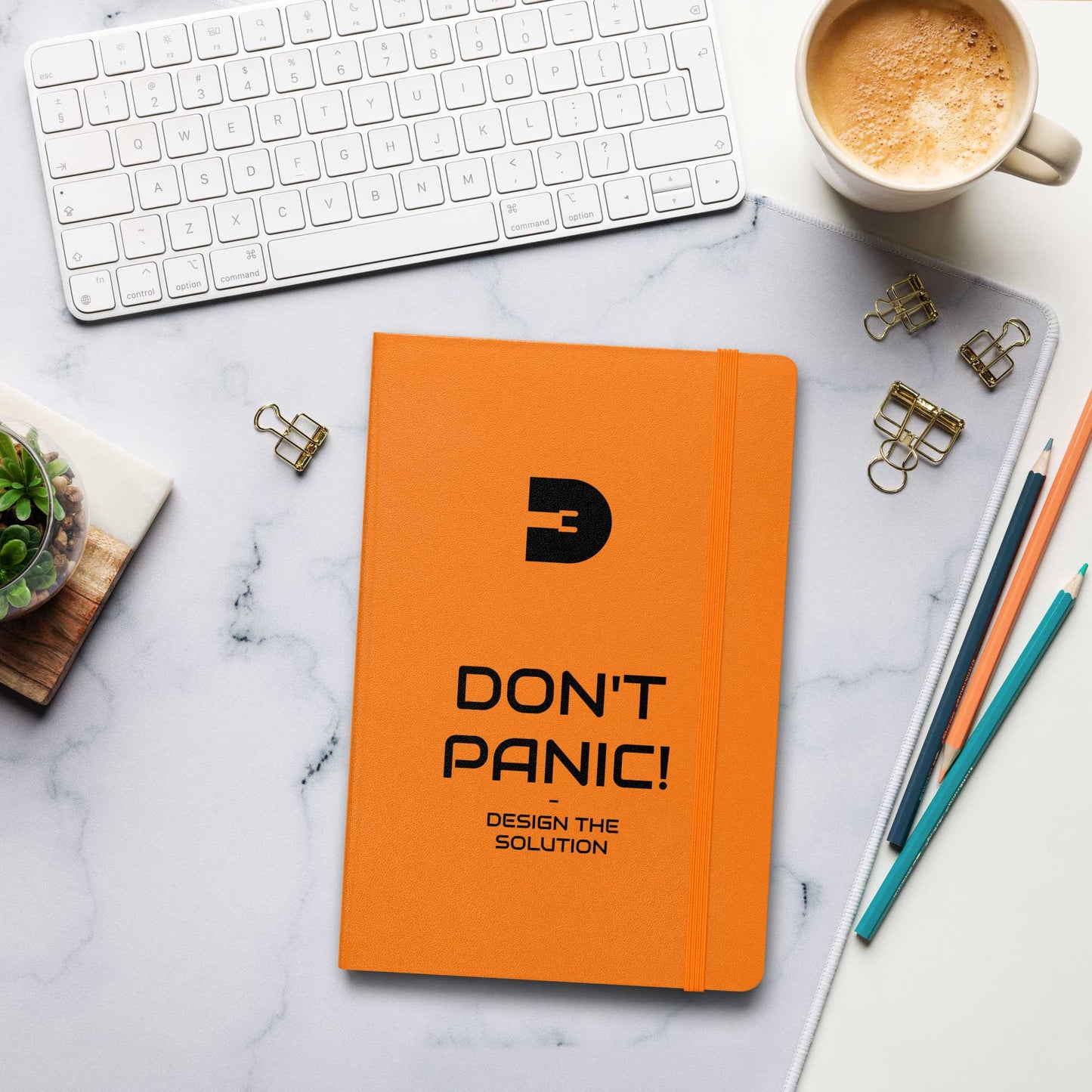 Don't Panic - Orange (Hardcover bound notebook)