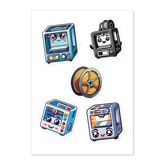 Cute 3D Printer Sticker Sheet