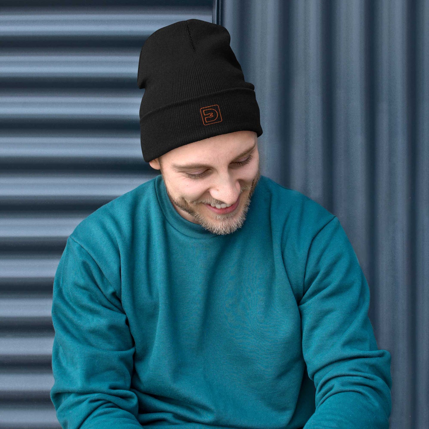 3D Rev Embroidered Beanie
