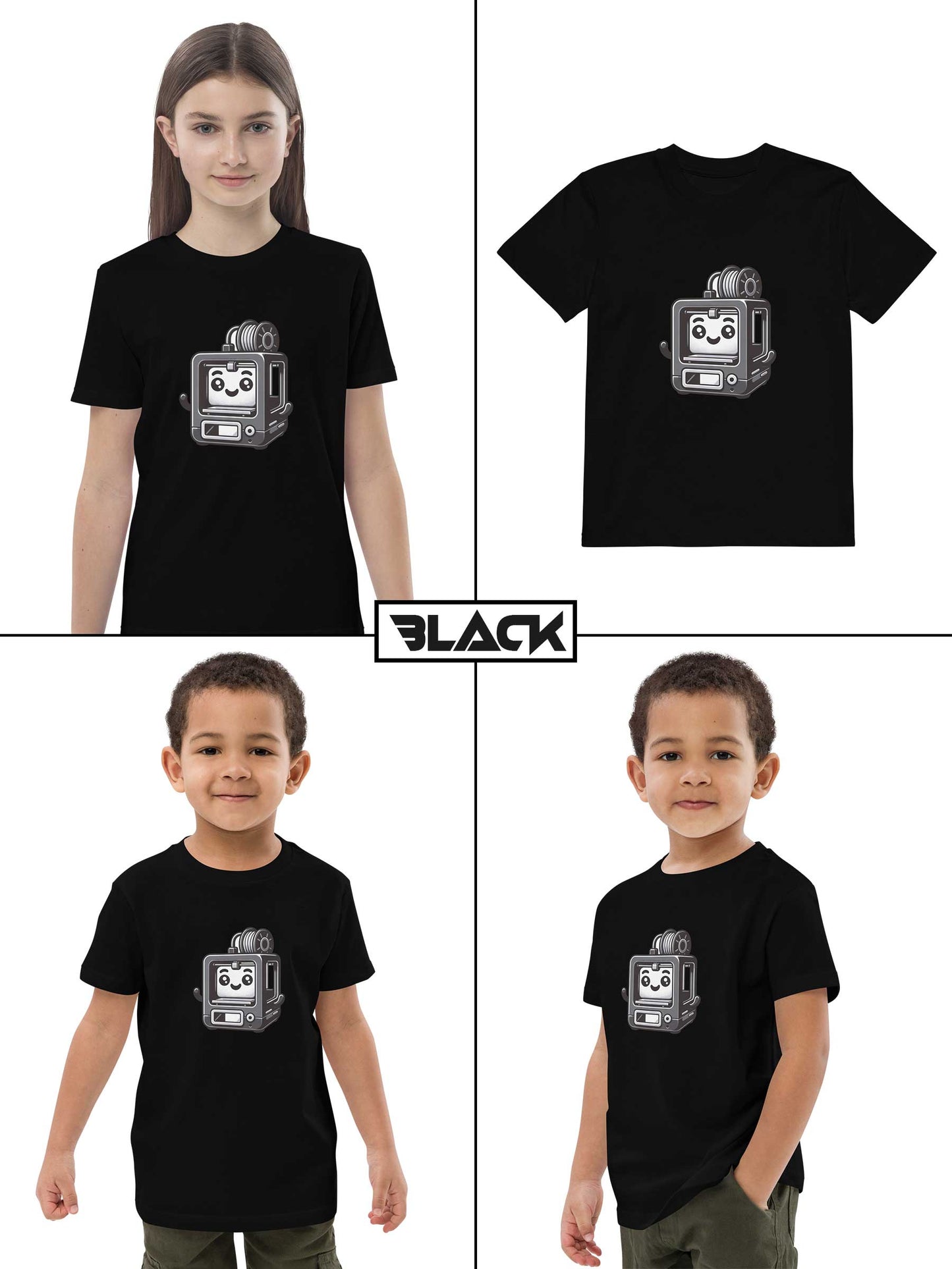 Happy Printer (Organic cotton kids t-shirt)