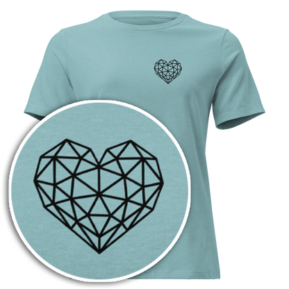 Geometric Love Heart [Shadow] (Women's Relaxed T-Shirt)