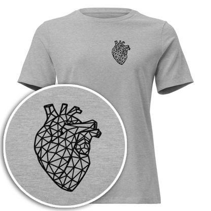 Wireframe Heart [Shadow] (Women's Relaxed T-Shirt)