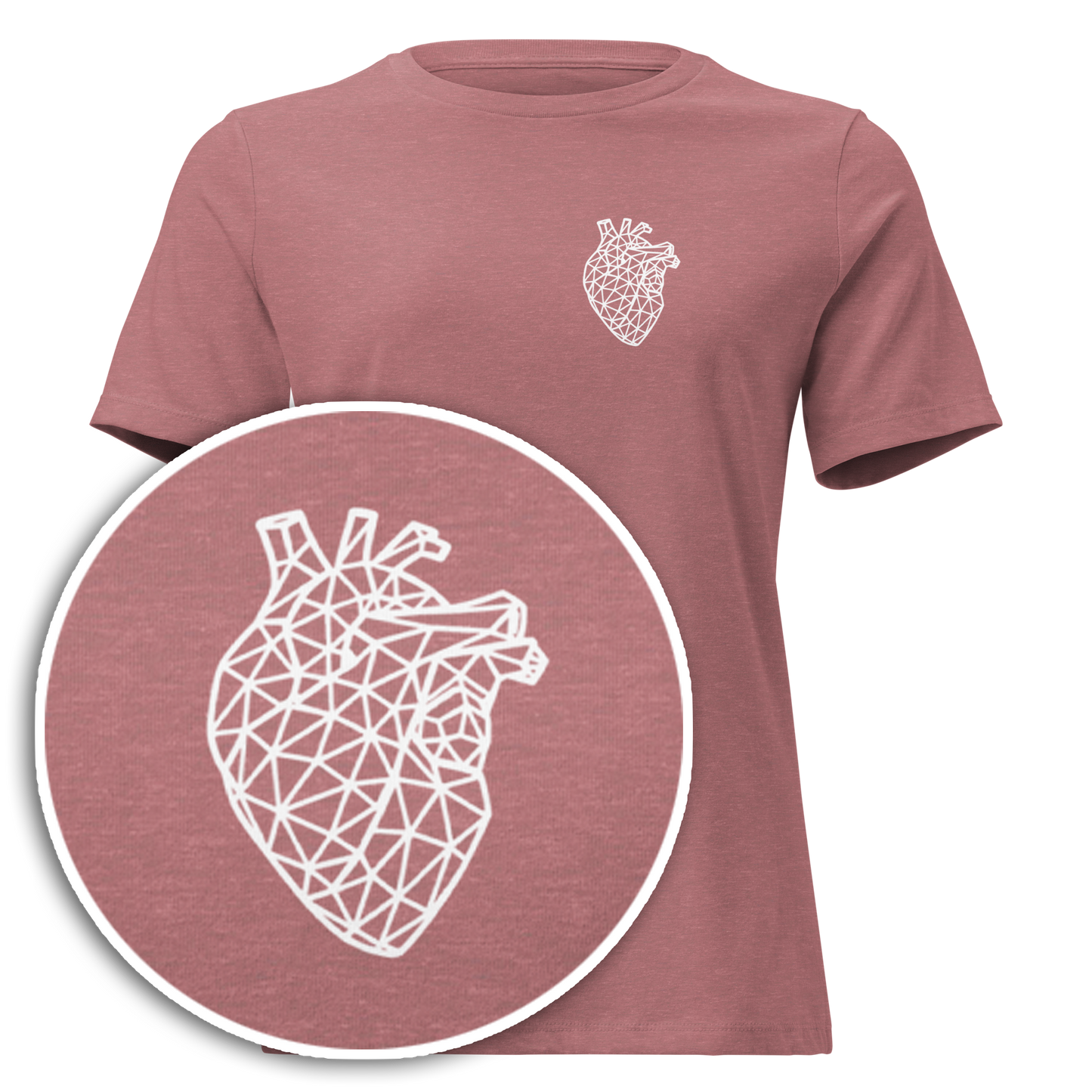 Wireframe Heart [Lite] (Women's Relaxed T-Shirt)