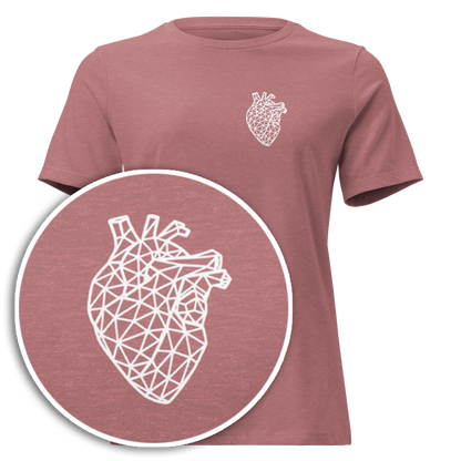 Wireframe Heart [Lite] (Women's Relaxed T-Shirt)