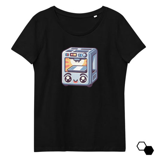 Cute Printer (Women's fitted eco tee)