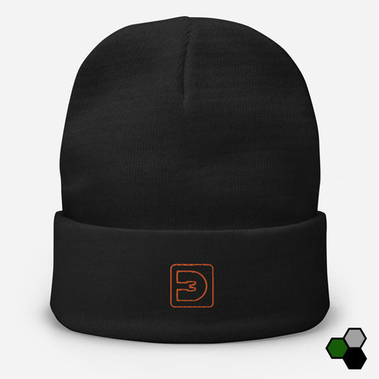 3D Rev Embroidered Beanie