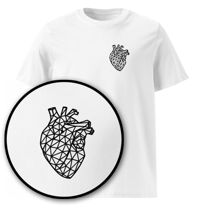 Wireframe Heart [Shadow] (Unisex organic cotton t-shirt)
