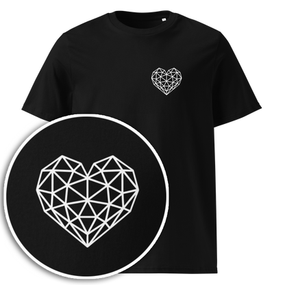 Geometric Love Heart [Lite] (Unisex organic cotton t-shirt)
