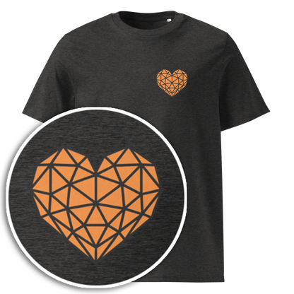 Geometric Love Heart (Unisex organic cotton t-shirt)