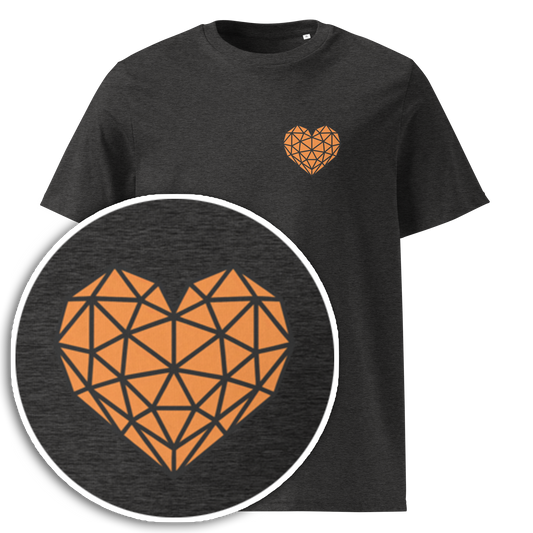 Geometric Love Heart (Unisex organic cotton t-shirt)