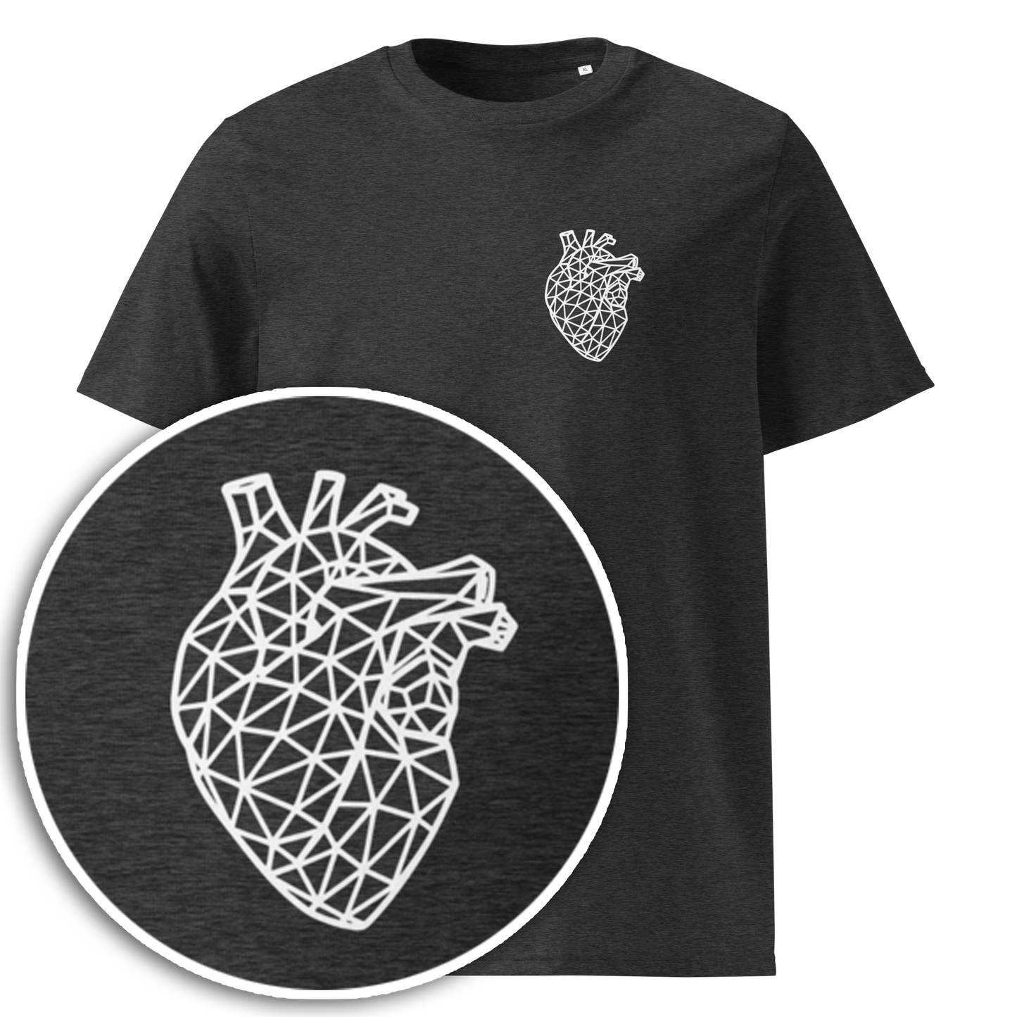 Wireframe Heart [Lite] (Unisex organic cotton t-shirt)