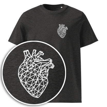Wireframe Heart [Lite] (Unisex organic cotton t-shirt)